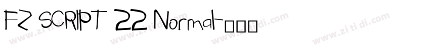 FZ SCRIPT 22 Normal字体转换
